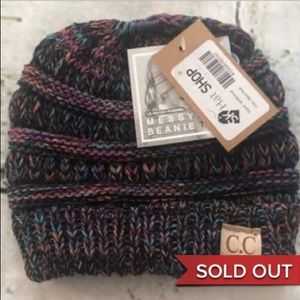 New C.C Kids Girls PonyTail Beanie